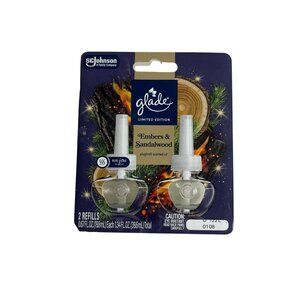 2 PlugIns Refills Air Freshener, Embers & Sandalwood, Scented and Essential Oil
